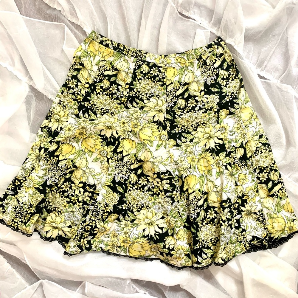 Floral midi skirt